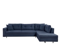 Extandable Corner Sofa Navy Blue